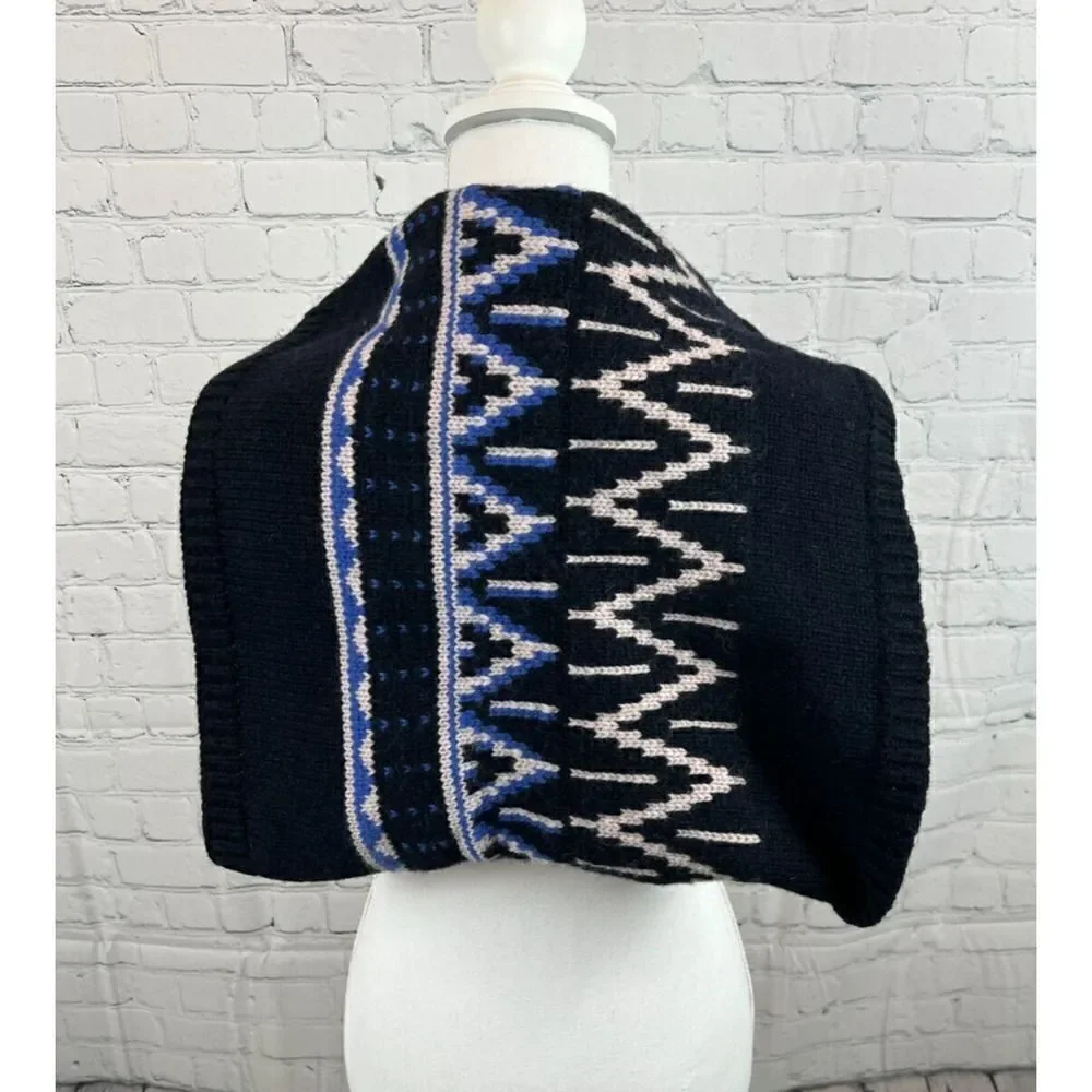 GAP wool blend cowl infinity fair isle knit scarf